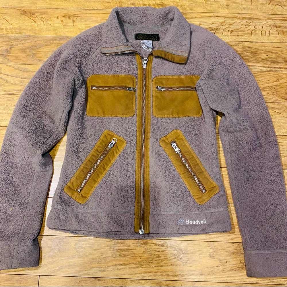 Cloudveil Women's Fleece Jacket - Brown and Tan